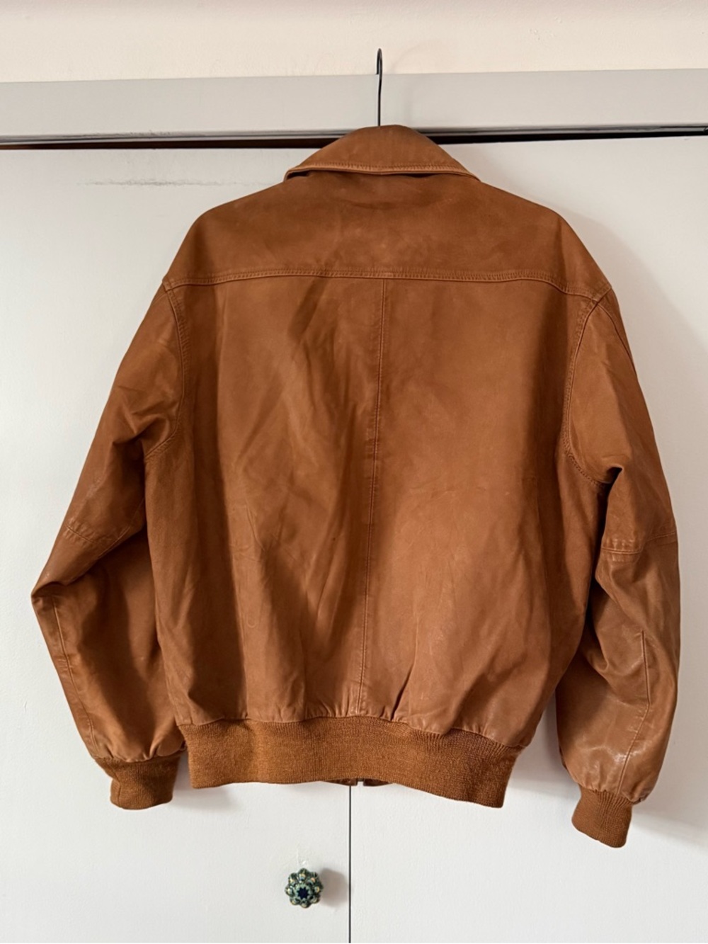 Vintage L.L. Bean leather bomber jacket size m - Picture 2 of 5